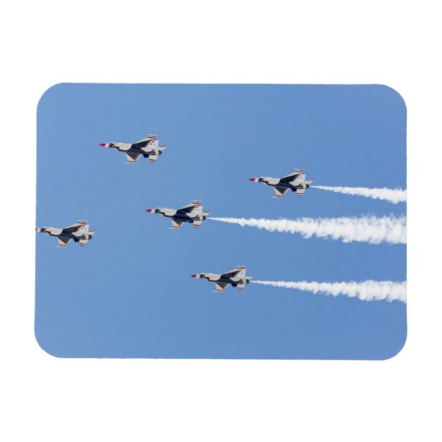 Íman F-16 Thunderbirds voando na formação de cinco cart (Horizontal)