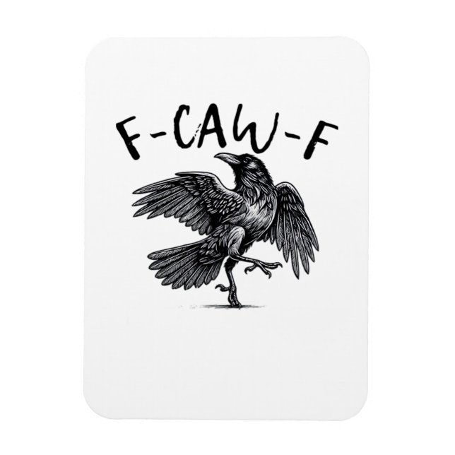 Íman F Caw F Crow Retro Classic Style (Vertical)