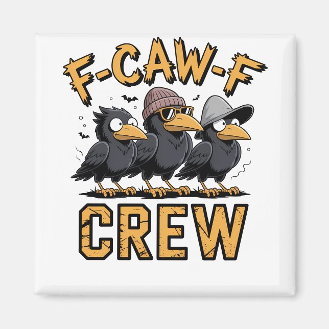 Íman F-Caw-F Equipamento De Cascos Engraçado (Frente)