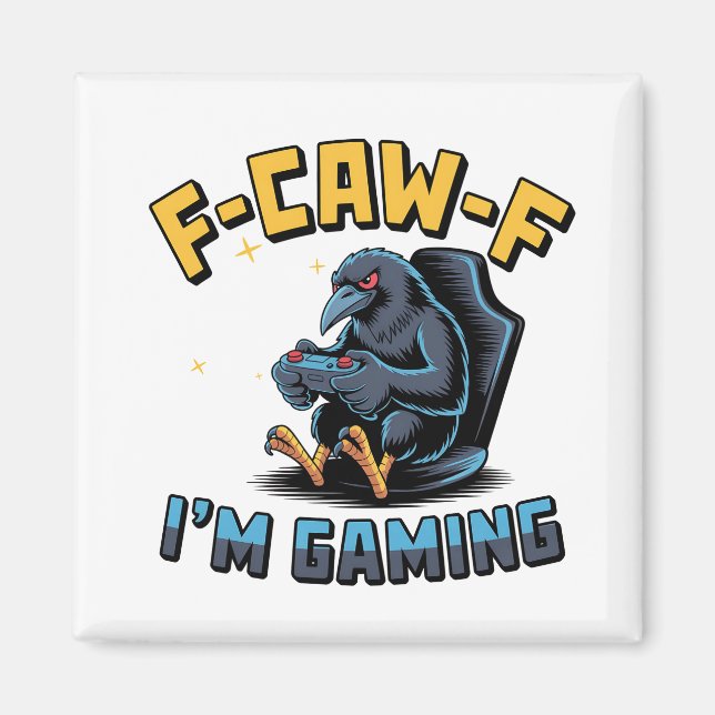 Íman F-Caw-F Estou jogando "Raven Crow Meme Engraçado" (Frente)