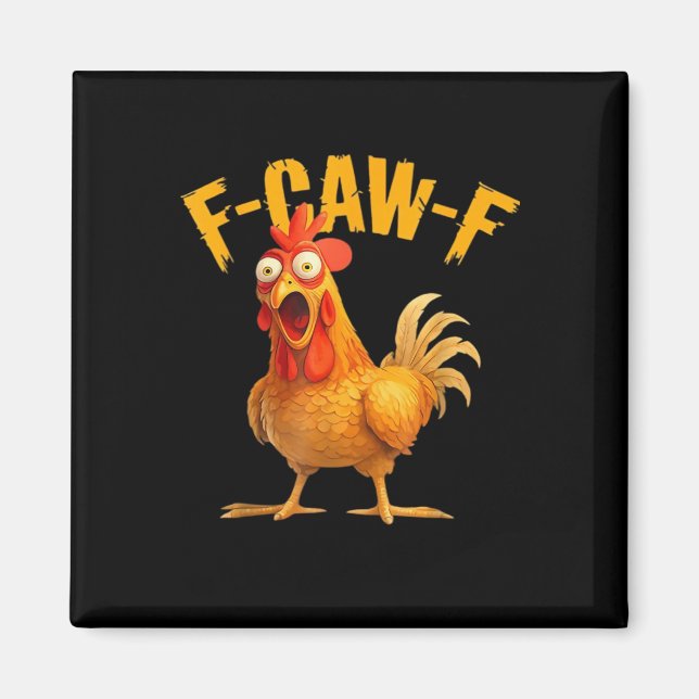 Íman F-Caw-F Frango Clássico Estilo Retro (Frente)
