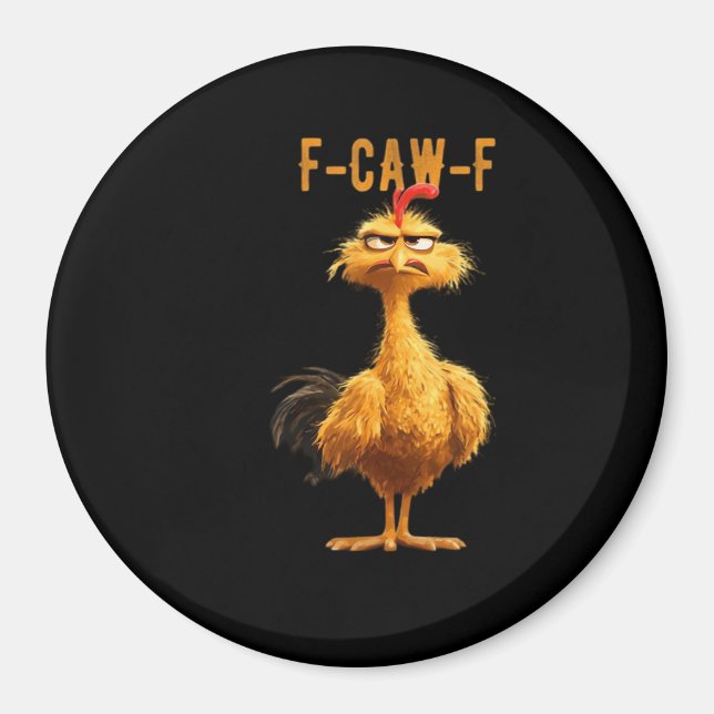 Íman F-Caw-F Frango Clássico Estilo Retro (Frente)