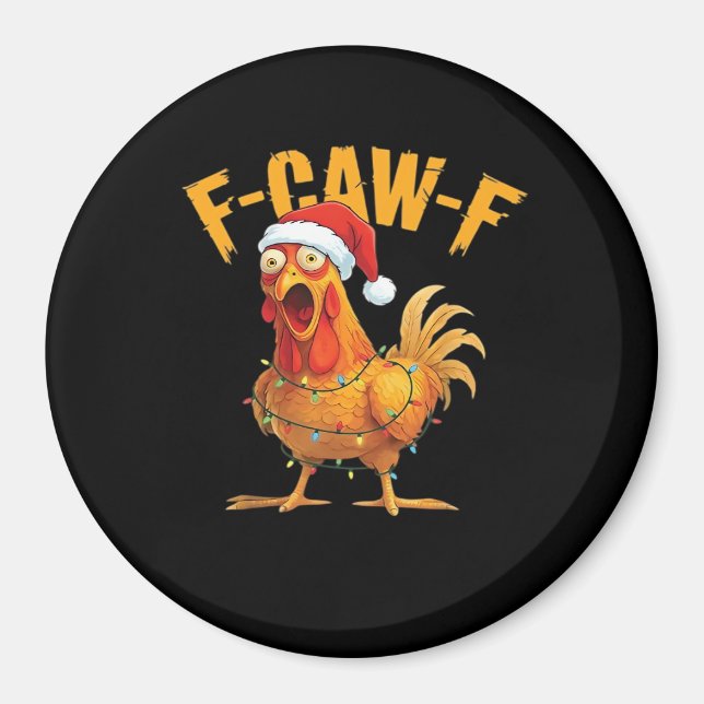 Íman F-Caw-F Frango Natal Essencial (Frente)