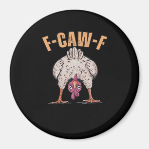 Íman F Caw F Galinha Engraçada Estilo Clássico Retro Le