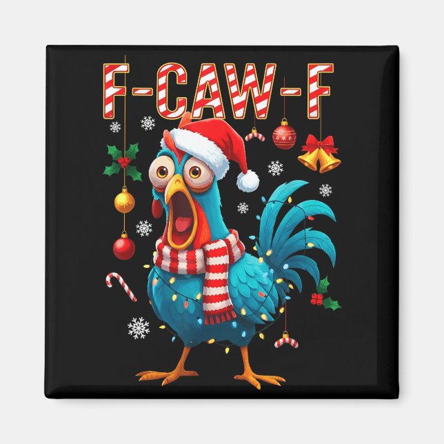 Íman F-caw-f Galo Meme Galinha Engraçada Fcawk Natal (Frente)
