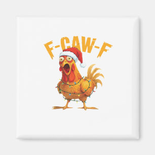 Íman F-Caw-F Natal Galinha Divertida Natal Essencial