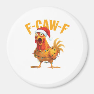 Íman F-Caw-F Natal Galinha Divertida Natal Essencial