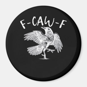 Íman F-Caw-F Raven Gráfico Vintage
