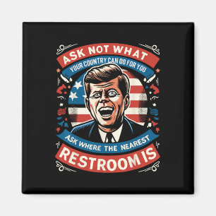 Íman F. Kennedy Funny Patriotic Toilet Meme 4 De Julho