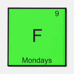 Íman F - Símbolo de Elemento de Química da Segunda-fe