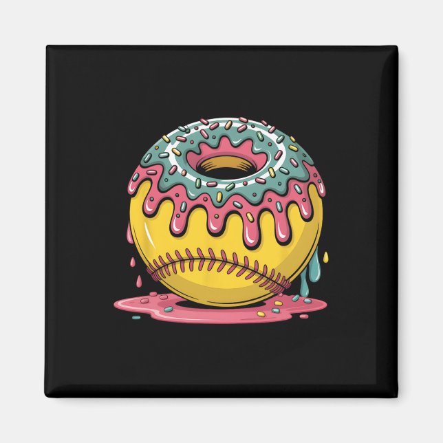 Íman Fã de atleta esportivo de sobremesa de donut drip  (Frente)