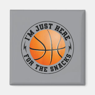 Íman Fã de Basquete Estou Aqui Pelos Lanches Engraçado 