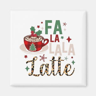 Íman Fa Fa La La Latte Divertido Natal Santa Xmas