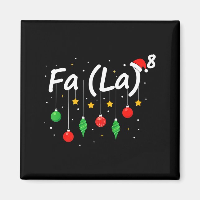 Íman Fa (la) 8 Natal Engraçado Papai Noel Fa La Profess (Frente)