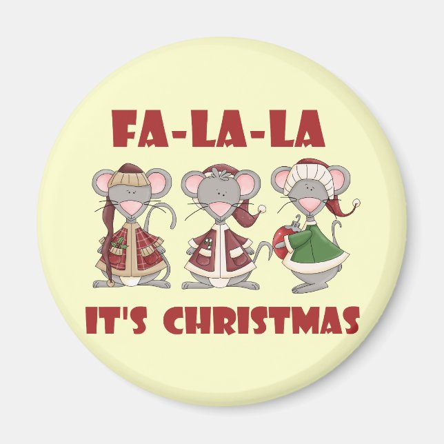 Íman Fa La La Christmas T-shirts e presentes (Frente)