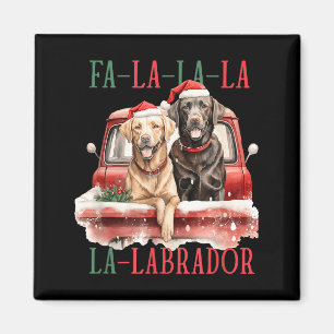 Íman Fa La La Labrador Natal Divertido