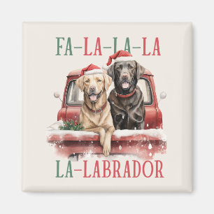 ÍMAN FA LA LABRADOR DOG RED TRUCK FURRY NATMAS