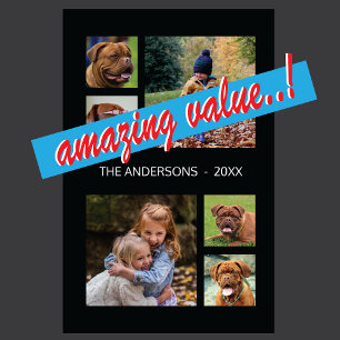 Íman Fab Monograma do Fundo de Colagem de Fotos da Fam