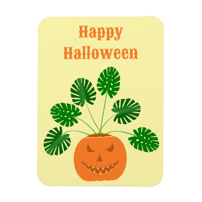 Íman Fábrica de Monstera do Halloween, Personalizada em (Vertical)
