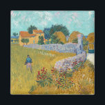 Íman Fábrica de Provença | Vincent Van Gogh<br><div class="desc">Farmhouse in Provence (1888) por Vincent Van Gogh,  artista poste-impressionista holandês. Arte original é um óleo na pintura da paisagem da canvas em amarelos vibrantes do ouro e tons azuis aqua.

Use as ferramentas de design para adicionar texto personalizado ou personalizar a imagem.</div>