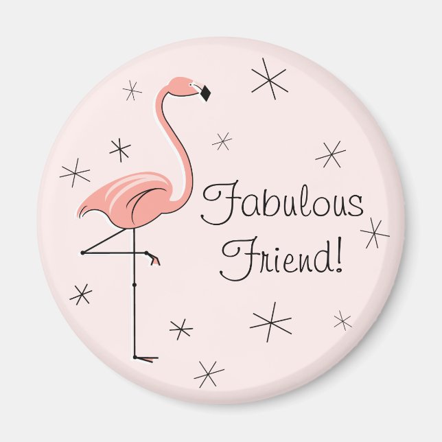 Íman Fabuloso Amigo Flamingo Pink (Frente)