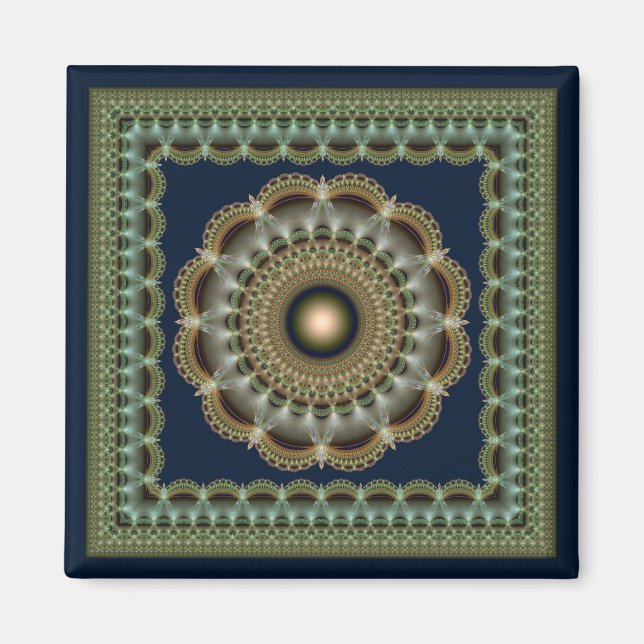 Íman fabuloso de mandala fractal (Frente)
