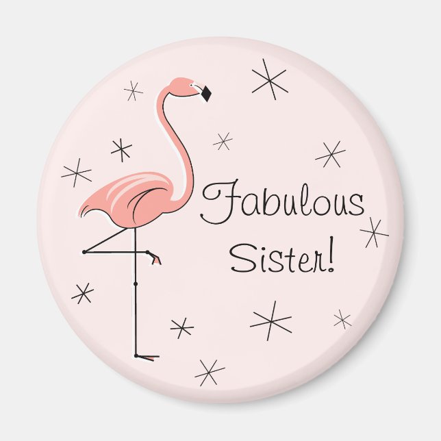 Íman Fabuloso Irmã Flamingo Pink (Frente)