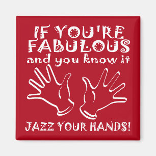 Íman Fabuloso Jazz Mãos Imã de geladeira Engraçada