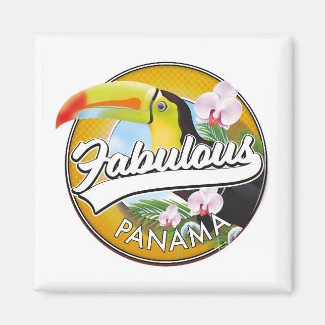 Íman Fabuloso logotipo retro Panamá (Frente)