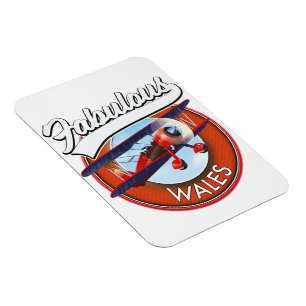Íman Fabuloso patch de viagem do estilo retrô Wales
