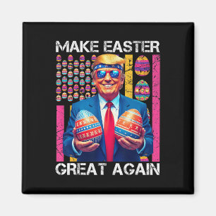 Íman Faça a Páscoa Grande Novamente Bunny Trump Engraça