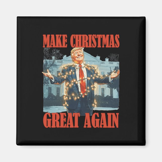 Íman Faça Excelente De Natal Novamente Papais noeis Eng (Frente)