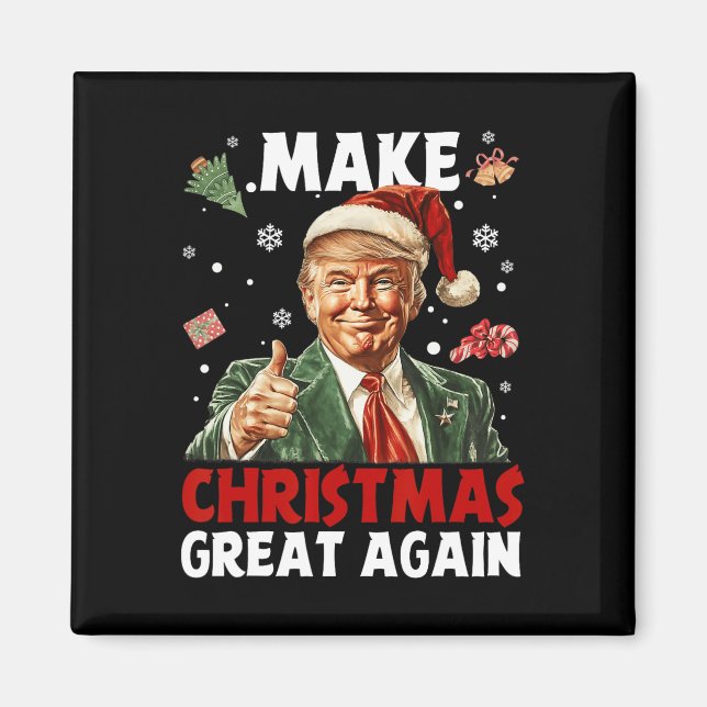 Íman Faça Excelente De Natal Novamente Papais noeis Eng (Frente)