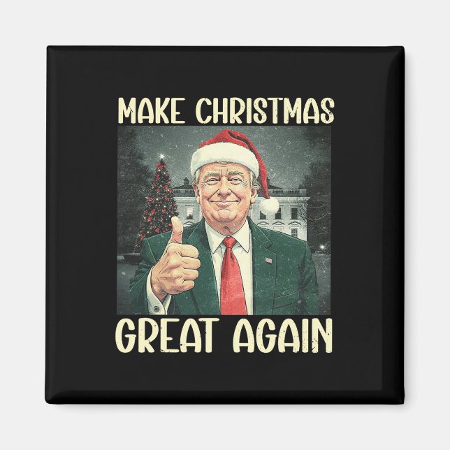Íman Faça Excelente De Natal Novamente Papais noeis Eng (Frente)