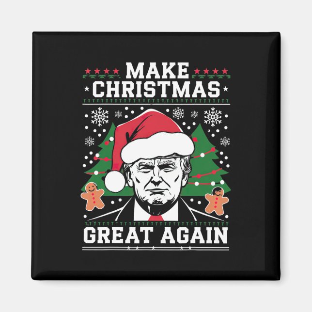 Íman Faça Excelente De Natal Novamente Papais noeis Eng (Frente)