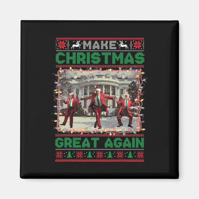 Íman Faça Excelente De Natal Novamente Papais noeis Eng (Frente)