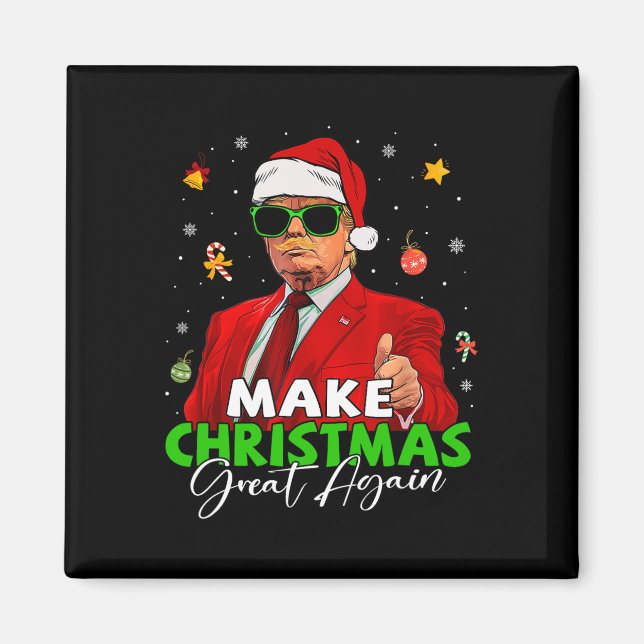 Íman Faça Excelente de Natal novamente Papais noeis eng (Frente)