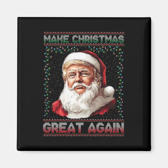 Íman Faça Excelente De Natal Novamente Papais noeis Eng (Frente)