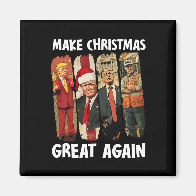 Íman Faça Excelente De Natal Novamente Papais noeis Eng (Frente)