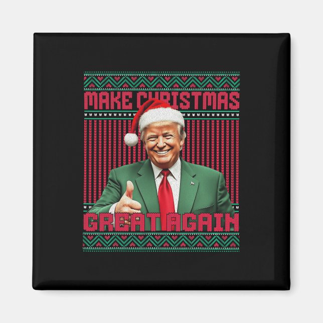 Íman Faça Excelente De Natal Novamente Papais noeis Eng (Frente)