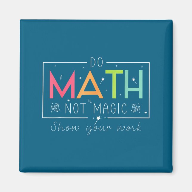 Íman Faça Matemática Divertida Não Matemática Mágica Pr (Frente)