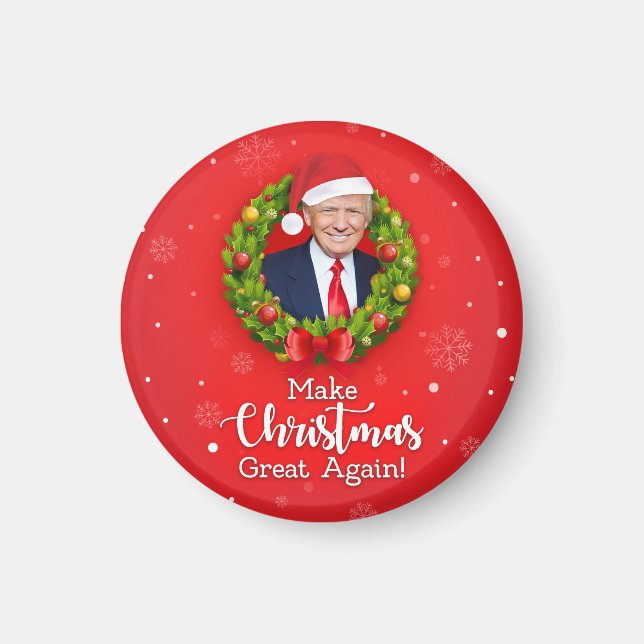 Íman Faça o Excelente de Natal de novo Trump MAGA prese (Frente)