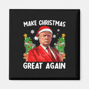 Íman Faça o Natal Grande Novamente Funny Santa Trump Ho