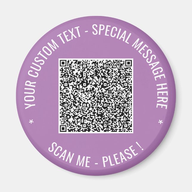 Íman Faça o Upload do Seu Código QR Adicione Exemplo de (Frente)