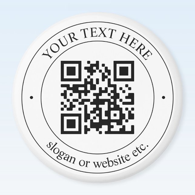 Íman Faça o Upload do Seu Próprio Código QR e Texto Per (Criador carregado)