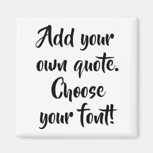 Íman Faça sua própria citação um quadrado personalizado