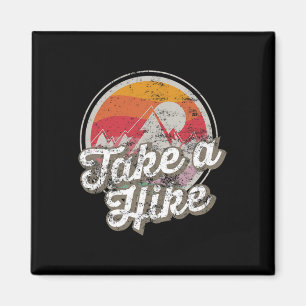 Íman Faça Uma Caminhada Retro Vintage Outdoor Hiking