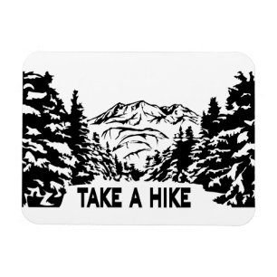 Íman Faça uma citação de Hike, paisagem monocromática d