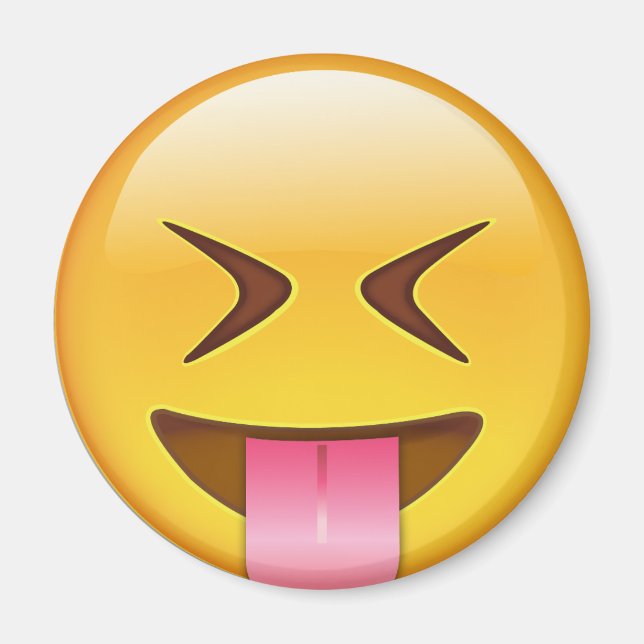 Íman Face Com A Língua Presa E Olhos Bem Fechados (Frente)