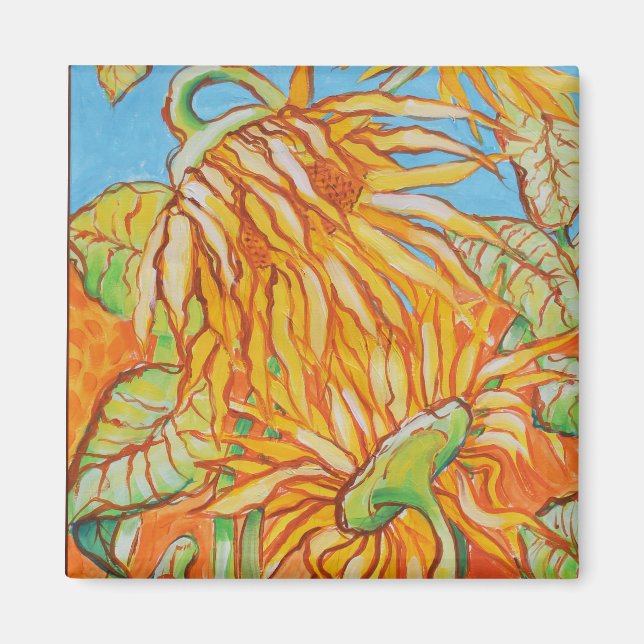 Íman ''Face OFF'' Girassóis por Bruce Tunis (Frente)